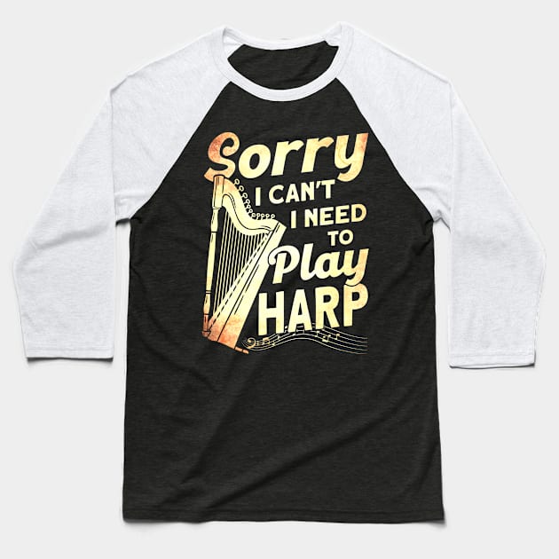 Harp Player Harpist Harp Baseball T-Shirt by Toeffishirts